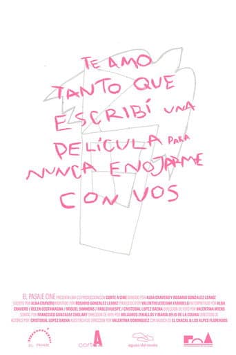 Te amo tanto que escribí una película para nunca enojarme con vos