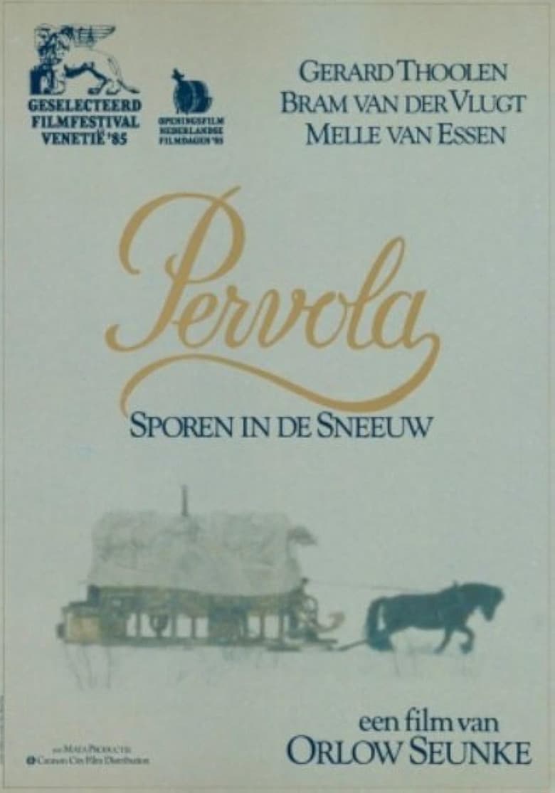 Pervola, sporen in de sneeuw