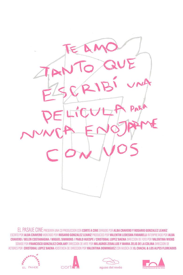 Te amo tanto que escribí una película para nunca enojarme con vos